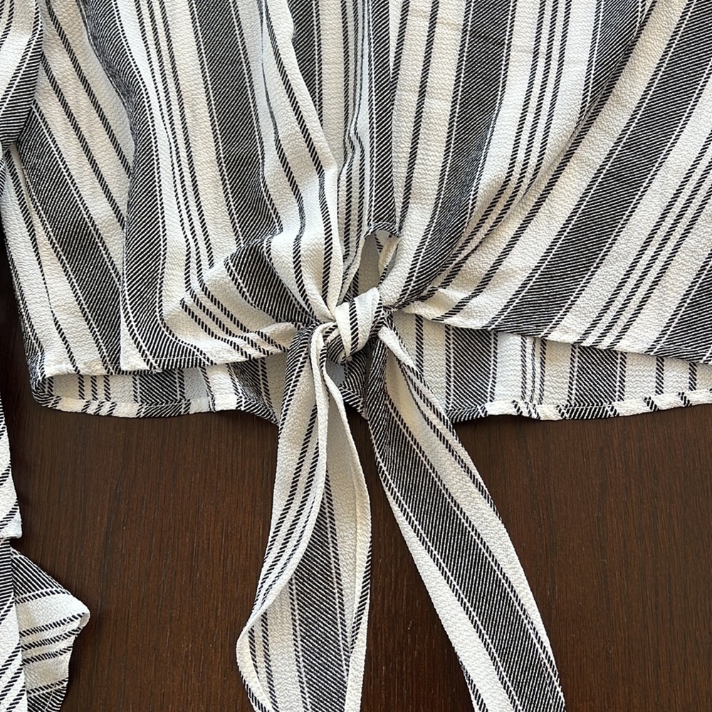 Altar’d State bell sleeve stripe blouse - Picture 4 of 9